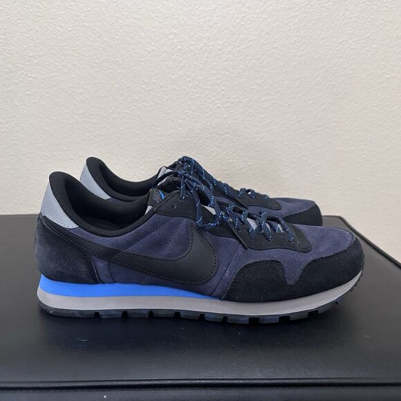 Nike Air Mens Pegasus 83 Suede Shoes Running DX3738-400 Black Blue Sz 12 main image 9